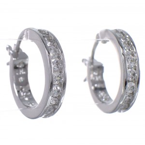 Cubic Zirconia Genuine Sterling Silver Earrings EX42717