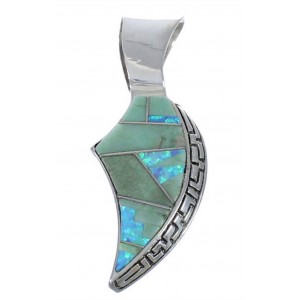 Varasite Opal Inlay Genuine Sterling Silver Slide Pendant WX43059