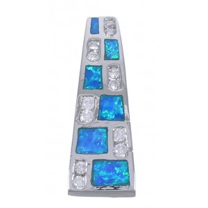 Blue Opal And Cubic Zirconia Pendant EX42741