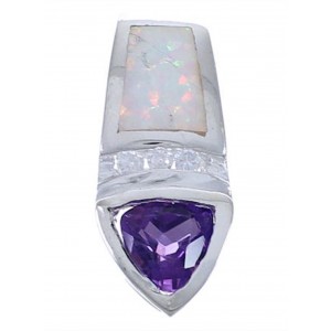 Southwest Opal And Amethyst Pendant EX42747