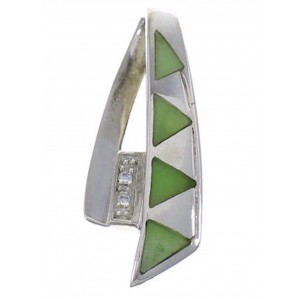 Southwest Jewelry Jade Silver Pendant PX43380