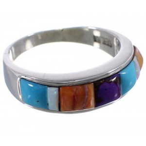 Multicolor Authentic Sterling Silver Ring Size 7-1/2 TX38226