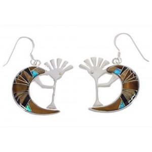 Multicolor Jewelry Silver Kokopelli Hook Dangle Earrings PX31756