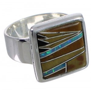 Substantial Multicolor Sterling Silver Ring Size 5 WX39870