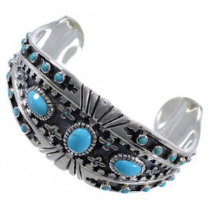 Turquoise Sterling Silver High Quality Cuff Bracelet EX28243