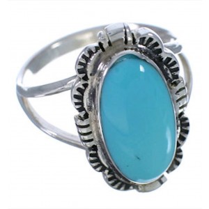 Authentic Silver Turquoise Southwestern Ring Size 4-1/2 TX41678