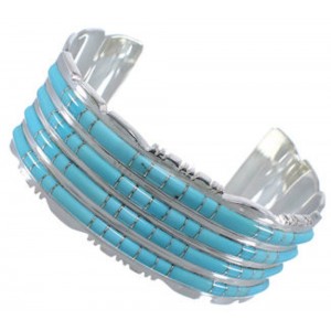 Sterling Silver Turquoise Southwest High Quality Cuff Bracelet EX28737