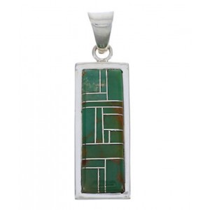 Sterling Silver Turquoise Inlay Jewelry Pendant EX29192