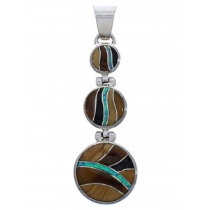 Multicolor Southwestern High Quality Silver Jewelry Pendant PX29334