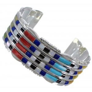 Southwestern Sterling Silver Multicolor Bracelet TX40457