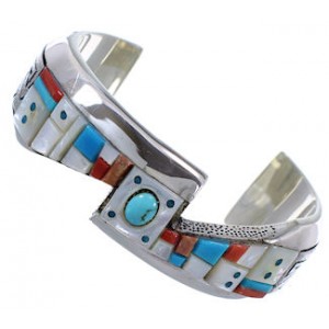 Multicolor Sterling Silver Cuff Bracelet TX40565