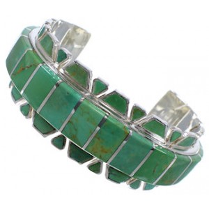 Southwest Sterling Silver Turquoise Jewelry Cuff Bracelet TX40647