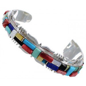 Southwestern Sterling Silver Multicolor Bracelet TX40655