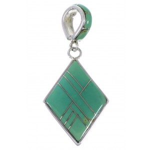 Southwest Sterling Silver Turquoise Pendant AX49363