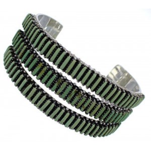 Genuine Sterling Silver Turquoise Needlepoint Jewelry Bracelet VX37378