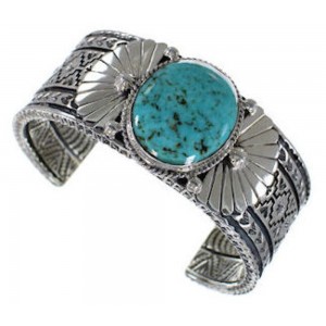 Sterling Silver And Turquoise Cuff Bracelet Jewelry HX27271