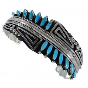 Silver Jewelry Turquoise Southwest Cuff Bracelet FX28096