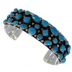 Sterling Silver Turquoise Cuff Bracelet Jewelry VX37756