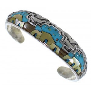 Turquoise Multicolor Native American Design Cuff Bracelet EX27905
