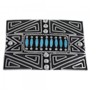 Turquoise Sterling Silver Southwest Belt Buckle PX29143