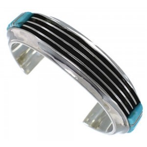 Southwestern Sterling Silver Turquoise Jewelry Cuff Bracelet EX27425