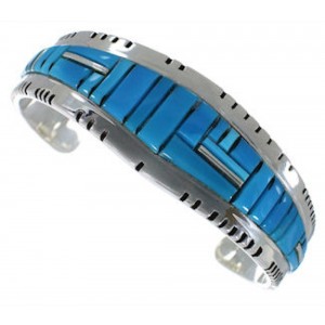 Sterling Silver Turquoise Cuff Bracelet Southwest Jewelry EX27409