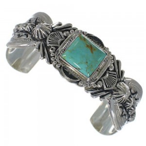 Southwest Sterling Silver Turquoise Cuff Bracelet FX27475