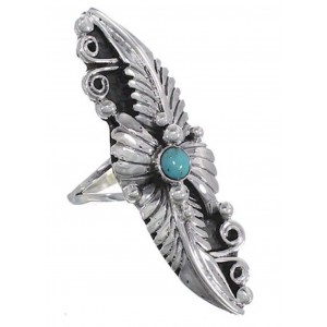 Southwest Silver Turquoise Jewelry Ring Size 6-1/2 NS54784