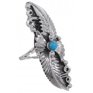 Turquoise Southwest Silver Ring Size 4-1/2 YX81503