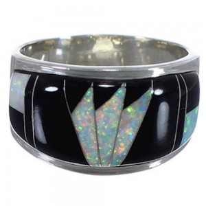Jewelry Whiterock Midnight Sky Opal Black Ring Size 7-1/2 HS35096