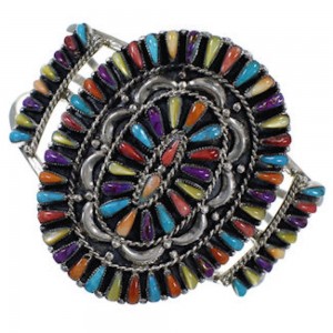 Multicolor And Turquoise Sterling Silver Bracelet  BW70919