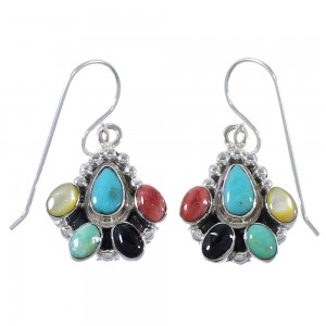 Multicolor And Sterling Silver Earrings EX41028