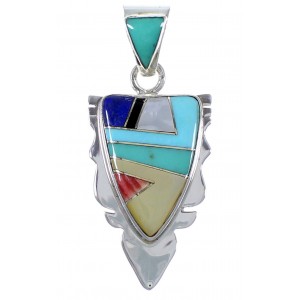 Southwest Multicolor Sterling Silver Jewelry Pendant PX42143