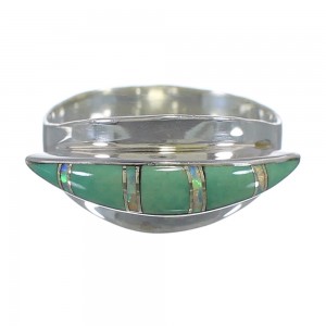 Southwest Silver Turquoise And Opal Ring Size 5-1/2 EX44540