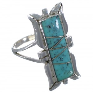 Turquoise Silver Southwestern Ring Size 5-1/2 EX44238