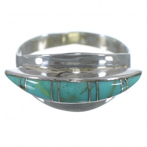 Turquoise And Silver Southwest Ring Size 4-3/4 EX44995