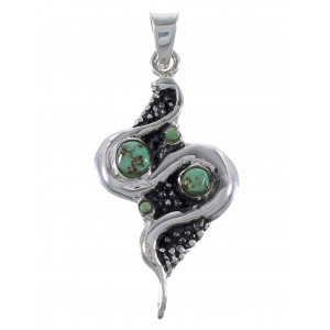 Turquoise Sterling Silver Snake Pendant AX48936