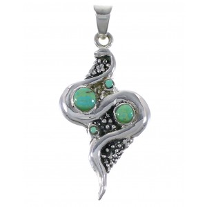 Turquoise Silver Snake Pendant AX48937