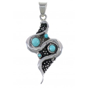 Sterling Silver Turquoise Snake Pendant AX48938