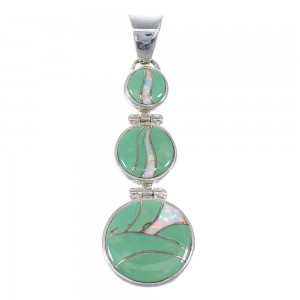 Turquoise And Opal Southwest Silver Pendant Jewelry CX47308
