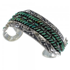 Water Waves High Quality Silver Turquoise Cuff Bracelet CX47611