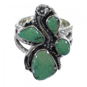 Turquoise Southwest Genuine Sterling Silver Ring Size 6-3/4 CX49808