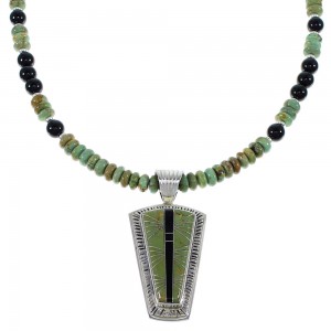 Multicolor Inlay Southwest Silver Bead Necklace Set EX47645