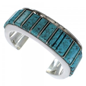 Genuine Sterling Silver Turquoise Southwest Cuff Bracelet CX48948