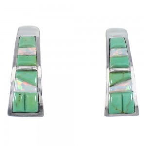 Turquoise Opal Sterling Silver Earrings YX52945