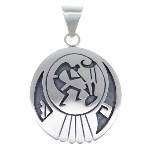 George Phillips Hopi Kokopelli Prayer Sticks Sterling Silver Pendant EX53867