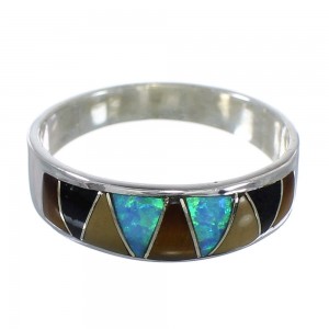 Sterling Silver Multicolor Ring Size 6-3/4 AX53631
