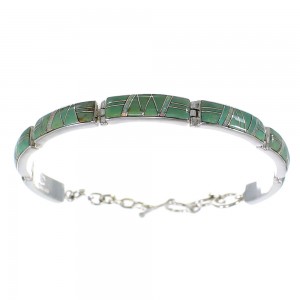 Turquoise And Opal Southwest Silver Jewelry Link Bracelet AX54903
