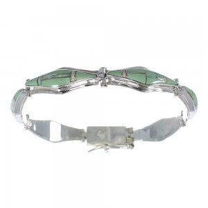 Turquoise And Opal Inlay Sterling Silver Link Bracelet AX54610