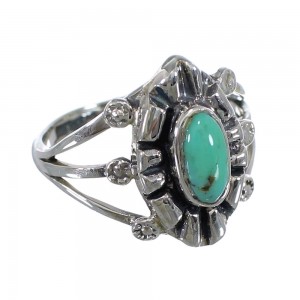 Silver Turquoise Ring Size 6-3/4 AX61153